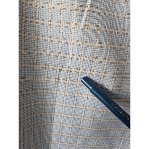 Faconnable Button Down Shirt Mens Large Blue Checkered Long Sleeve Cotton France - Picture 11 of 11